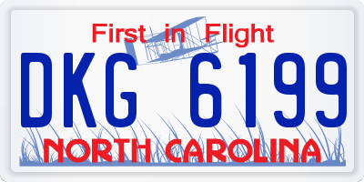 NC license plate DKG6199