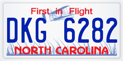 NC license plate DKG6282