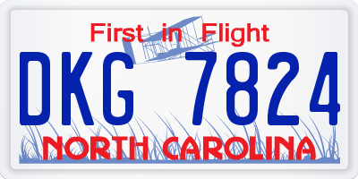 NC license plate DKG7824