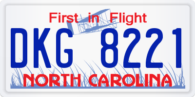 NC license plate DKG8221