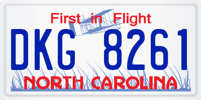 NC license plate DKG8261