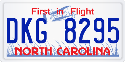 NC license plate DKG8295