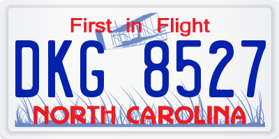 NC license plate DKG8527