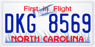 NC license plate DKG8569