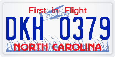 NC license plate DKH0379