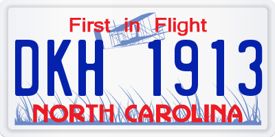 NC license plate DKH1913
