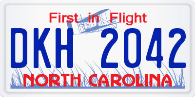 NC license plate DKH2042