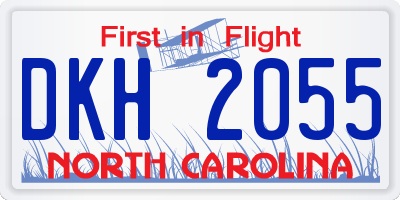NC license plate DKH2055