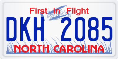 NC license plate DKH2085