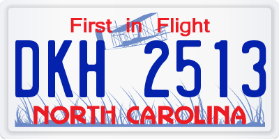 NC license plate DKH2513