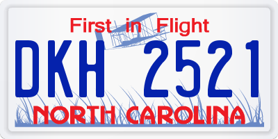 NC license plate DKH2521