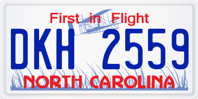NC license plate DKH2559