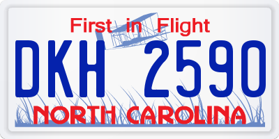 NC license plate DKH2590