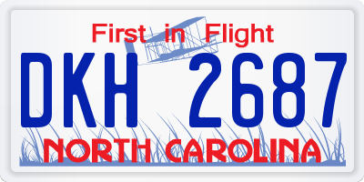 NC license plate DKH2687