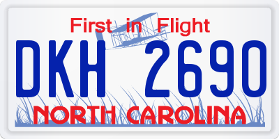 NC license plate DKH2690