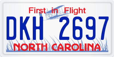 NC license plate DKH2697