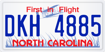 NC license plate DKH4885
