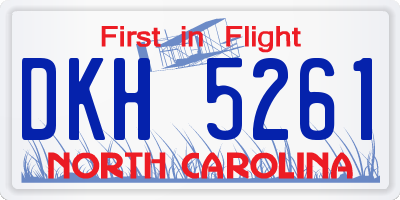 NC license plate DKH5261