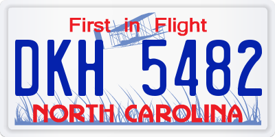 NC license plate DKH5482