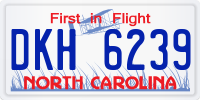 NC license plate DKH6239