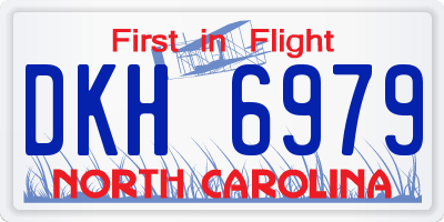 NC license plate DKH6979