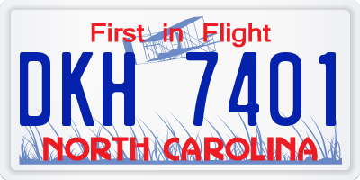 NC license plate DKH7401