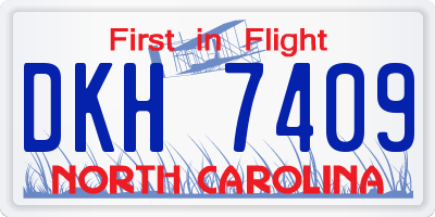 NC license plate DKH7409