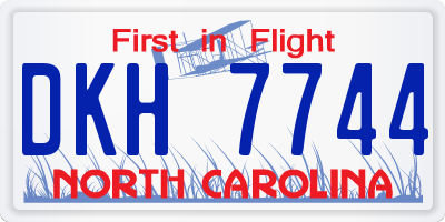 NC license plate DKH7744
