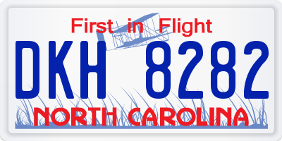NC license plate DKH8282
