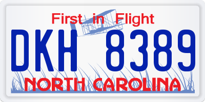 NC license plate DKH8389