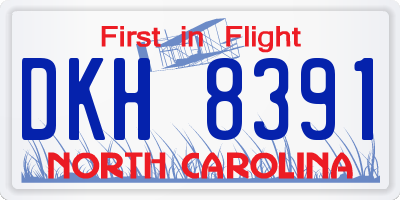 NC license plate DKH8391