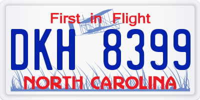NC license plate DKH8399