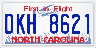 NC license plate DKH8621