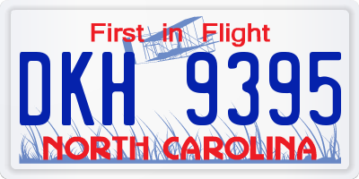 NC license plate DKH9395