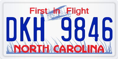 NC license plate DKH9846