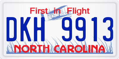 NC license plate DKH9913