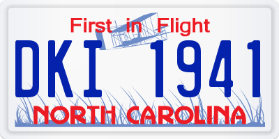NC license plate DKI1941