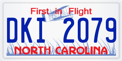 NC license plate DKI2079
