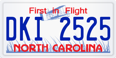 NC license plate DKI2525