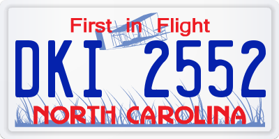 NC license plate DKI2552