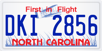 NC license plate DKI2856