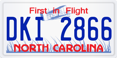 NC license plate DKI2866