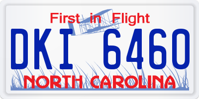 NC license plate DKI6460