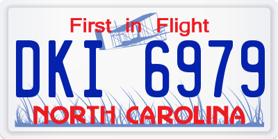 NC license plate DKI6979