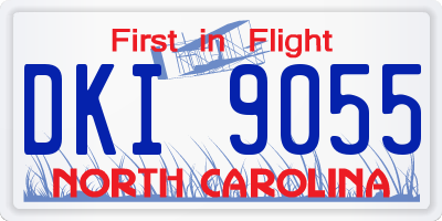 NC license plate DKI9055