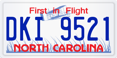 NC license plate DKI9521