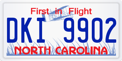 NC license plate DKI9902