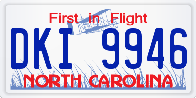 NC license plate DKI9946