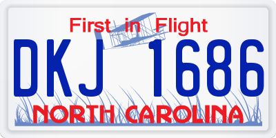 NC license plate DKJ1686