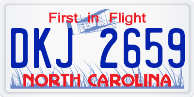 NC license plate DKJ2659